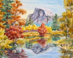 Half Dome Reflections by Susan Regert